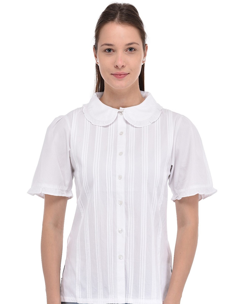 peter pan white blouse