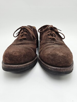COLE HAAN Brown Suede Oxford Shoes Vintage Old Stock Made in  display picture 2