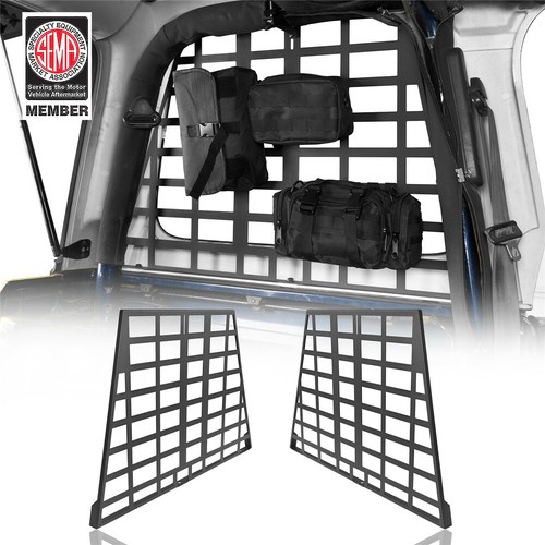 Pair Rear Window Molle Storage Flank Panel fit 9706 Jeep Wrangler TJ