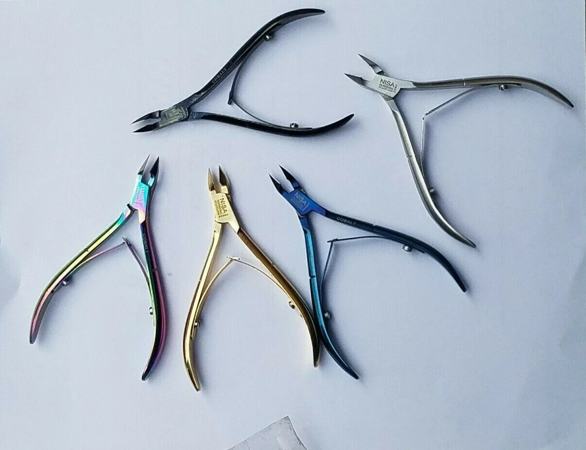 D01 Jaw full Nisa pro Stainless Steel Cuticle Nipper, Double Spring.