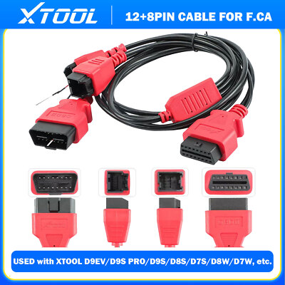 XTOOL 12+8 OBD2 Auto Dignostic Scanner Connector Adapter Cable Fit For Chrysler