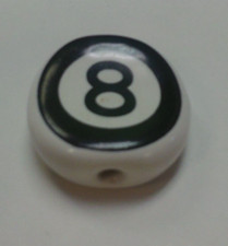 CERAMIC SMOKING STONE CIGARETTE HOLDER SMOKING BALCK 8 BALL ONE HITTER TOKER