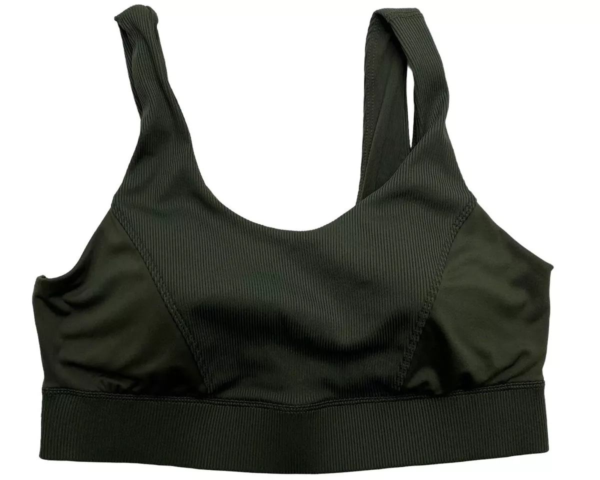 All In Motion Sports Bra Womens LARGE Dark Green Very Soft