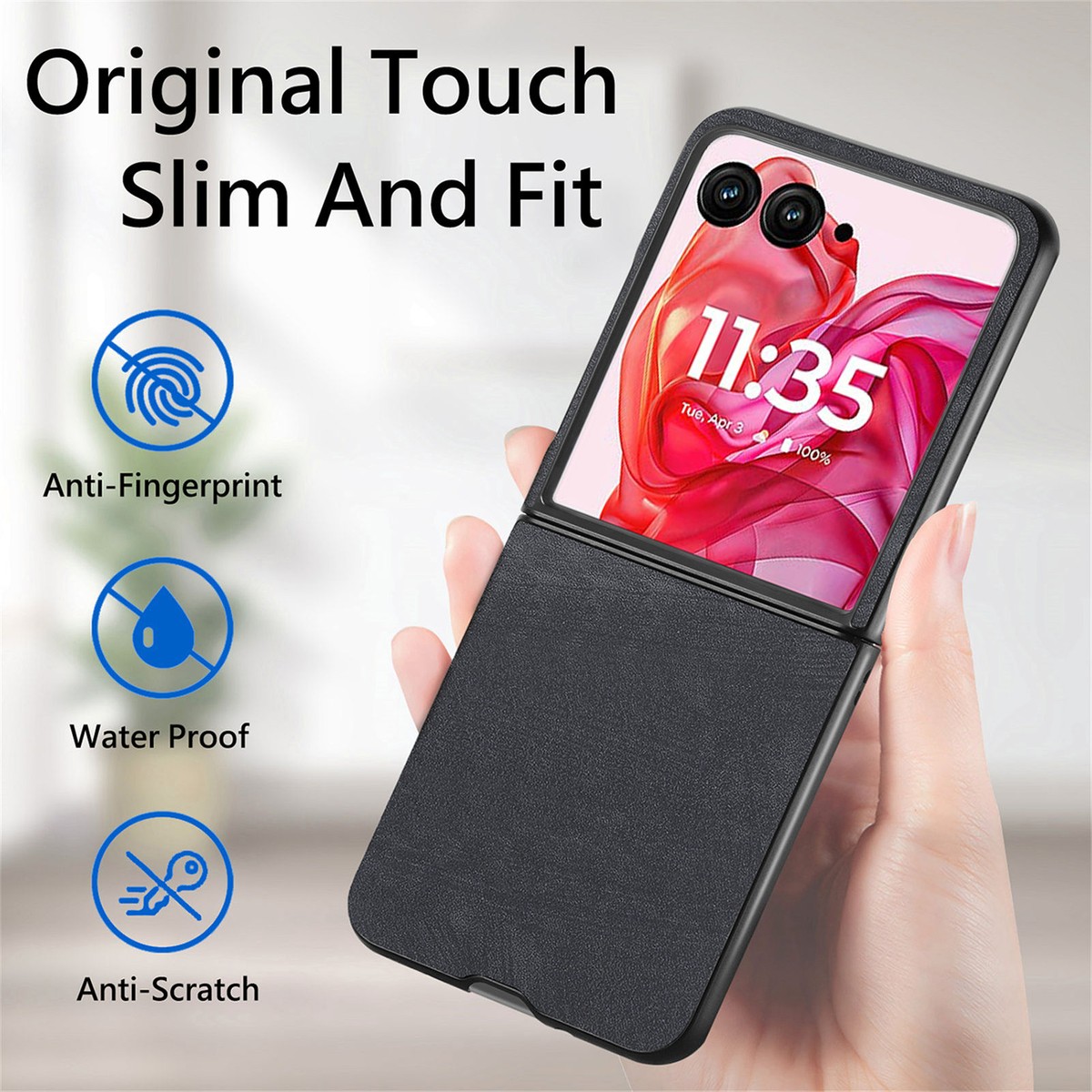 For Motorola Razr 50 Ultra, Retro Hybrid PU Leather Lightweight