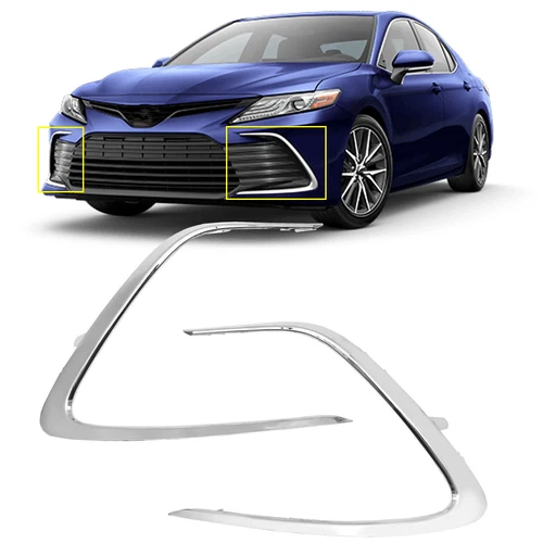 2X Front Lower Chrome Grille Strip Trim Frame For 2021-2023 Toyota Camry LE XLE - Bild 7 von 7