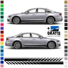 Auto Seiten-Streifen Aufkleber-Set,Dekor-Sticker passend für Audi A8 Wunschfarbe