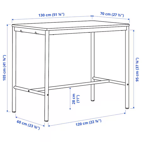 Stehtisch von IKEA - Elegantes Design in Anthrazit - Wie neu! - Bild 4 von 4