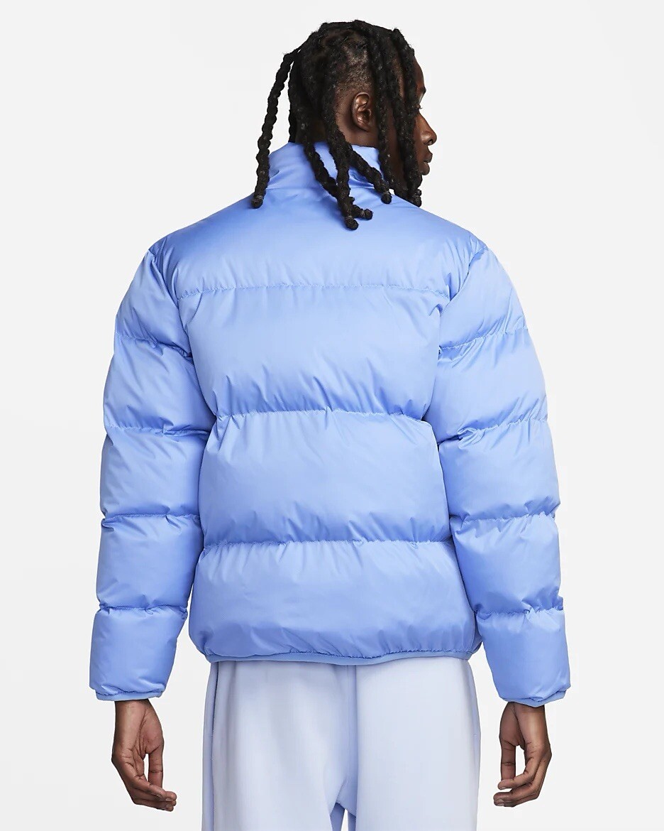 Men's Large---Nike Sportswear Club Puffer Jacket 'Polar Blue White
