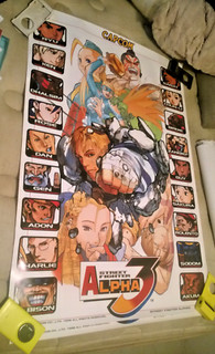 STREET FIGHTER ALPHA 3 arcade poster original videogame artwork CPS2 jamma promo
