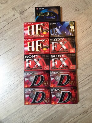 Lot 8 Cassettes Audio Neuve Enregistrable Sony TDK BASF