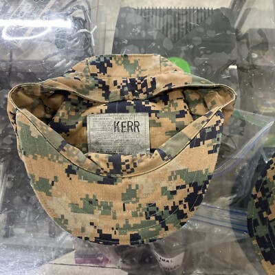 USMC Marine Corps Cover Garrison Marpat Woodland Hat Sz