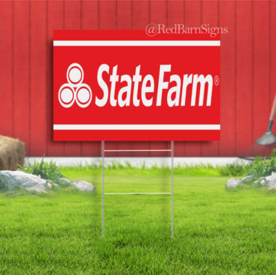 For STATEFARM INSURANCE Brand Exposure Yard Sign Office Broker Kiosk New