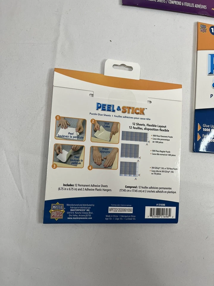 Puzzle Presto Pelar y Pegar Puzzle Ahorrador Sin Pegamento Sin Desorden Rompecabezas Lote de 5 Foto 4 de 4