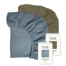 Crib Sheets   Organic Cotton Muslin Fitted Crib Sheet   Standard Size for Bab...