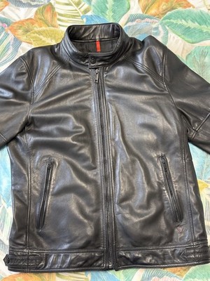 Herren Lederjacke Strellson Gr. 54 Lamp Lion - 110071 - schwarz