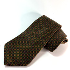 Brooks Brothers Makers 100 Silk Tie USA Made Olive Green 62  long x 4  wide