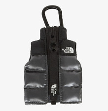 The North Face Nuptse Vest Keyring Keychain Silver Gray NWT NA5AR03G