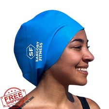 Sargoby Fitness Swim Cap Dreadlocks Braids Thick Hair Afros