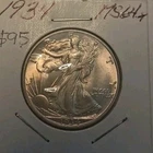 1934-P Philadelphia Walking Liberty Silver Half 50c Brilliant Uncirculated BU+