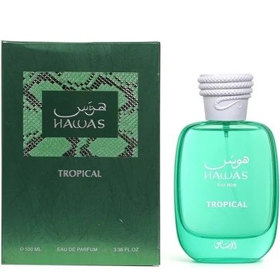 Rasasi Hawas Tropical - Fruity, Aromatic, Woody, Fresh - Eau de Parfum for Men,
