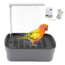 Automatic Parakeet Bath,Parrot Shower Fountain with USB Power Plug Indoor Bird