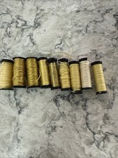 KREINIK Thread Mixed Lot Of 9 Yellow Braid synthetic metallic