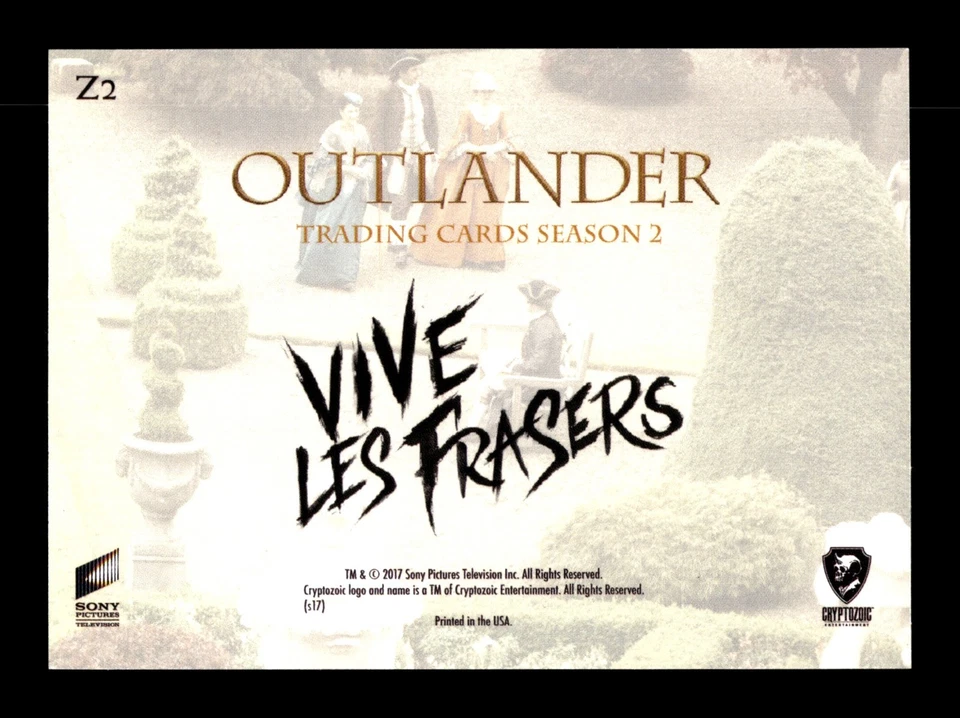 6-0-1-NS PWE . outlander 2 . cryptozoic 2017 Vive Les Frasers puzzle #Z2 - Image 2 of 2