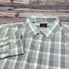 UNTUCKit Mens XX-Large Relaxed Fit Wrinkle Free Plaid Long Sleeve Cotton Shirt
