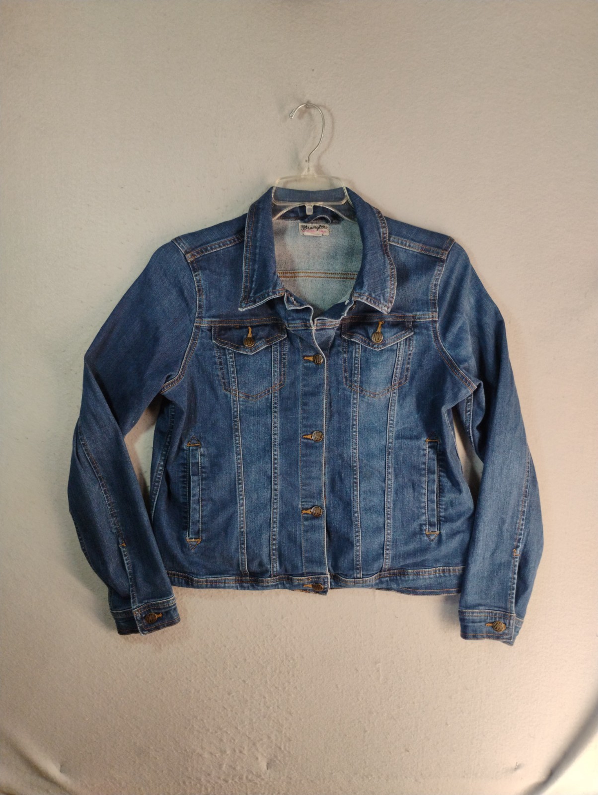 Wrangler Wrancher Womens Jacket Large Blue Trucker Medium Wa