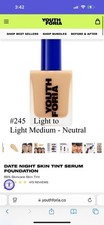 Youthforia Date Night Skin Tint Serum Foundation, Light-Medium Coverage 245