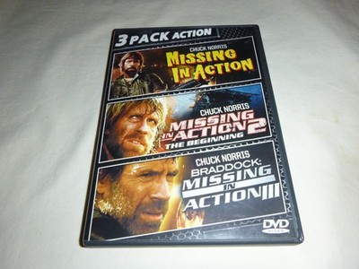 Missing in Action 1-2-3 DVD Chuck Norris 3 pack Action Triple Feature