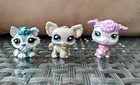Authentic Littlest Pet Shop lps LOT  #1392 Chihuahua dog,2036 HUSKY PUPPY,Poodle