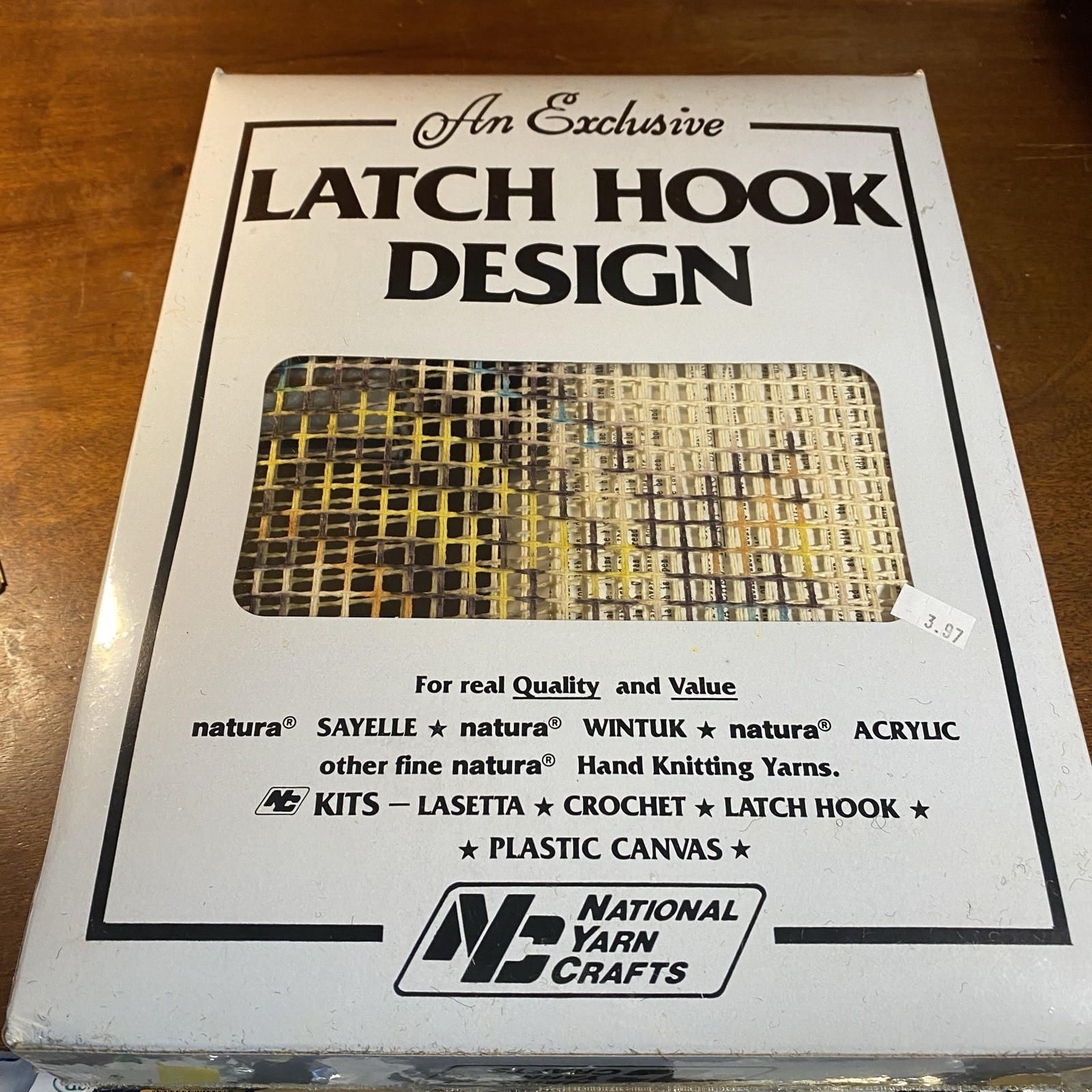 Vintage Natl Yarn Crafts Kitten Latch Hook Kit P460   Tiger Cub 12x12 NIP