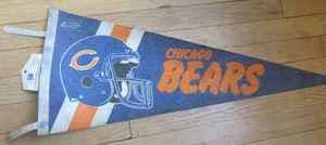 Chicago Bears Pennant NFL Hall of Fame Flag 1980 for Caleb Williams original tag