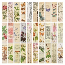 30 Pcs Vintage Bookmarks Aesthetic Cute Pretty Paper Bookmarks for Book Lovers