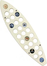 Surf Board Beer Cap Holder, Wall Mount Beer Cap Display Decor Art, Great Gift fo