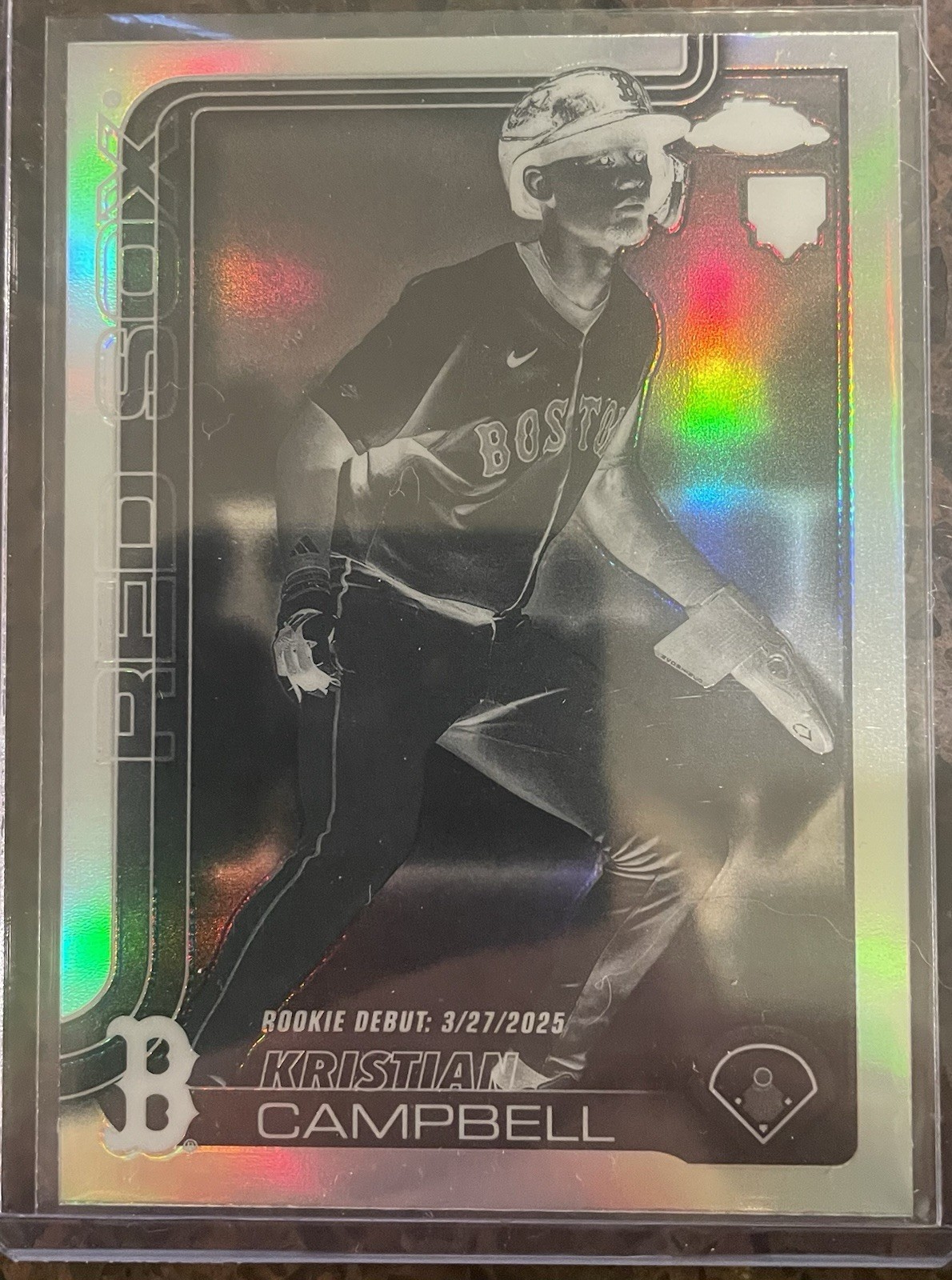 2025 Topps Chrome Update Kristian Campbell #USC188 Negative Refractor (RC)