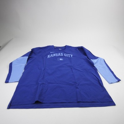  Kansas City Royals Nike MLB Authentic Pullover Men's Blue Used XXL