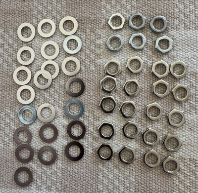 #ad 20 Custom Shop Metric M7 Guitar Nuts amp; Washers for Mini 7mm Pots Jacks EXTRAS $7.99