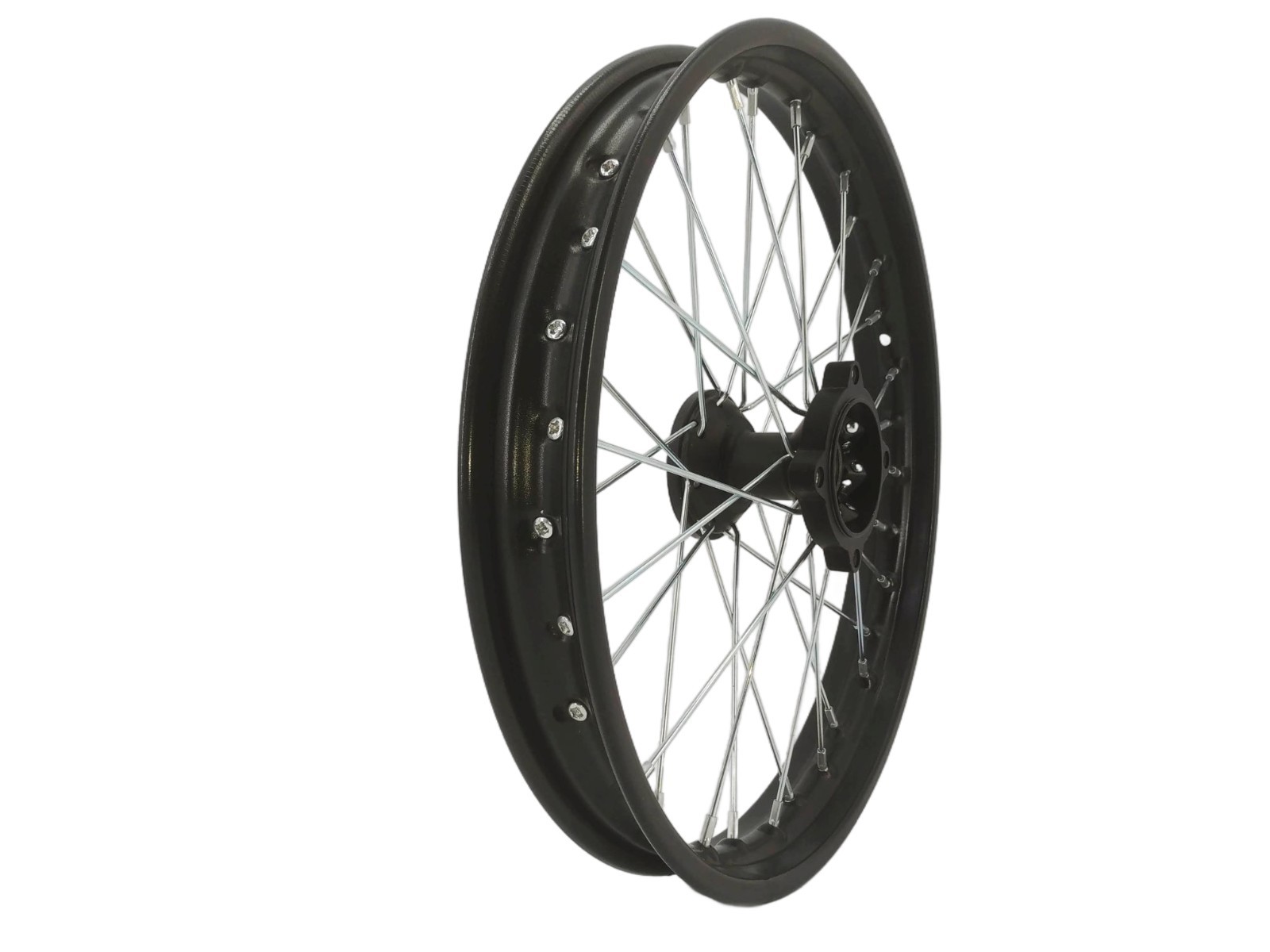 Jante avant Racing noire 17 pouces robuste avec moyeu de 15mm pour Pit bike