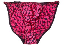 Vtg Victorias Secret Gold Crown Satin String Bikini Sz L Hearts Valentines RARE