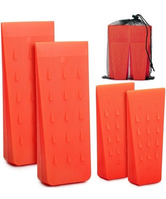 UNCO- Tree Felling Wedges with Spikes, 4Pack, 5.5'' & 8'' Wedges with Storage Bag,
