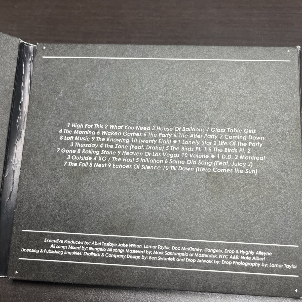 Trilogy by The Weeknd (CD) 2012 Disc One Missing Rare OOP