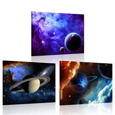 3 Piece Canvas Prints Galaxy Stars Abstract Space Wall Art Elements of This I...
