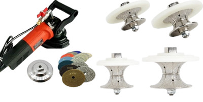 Wet Variable Speed Polisher Granite Fabrication Diamond Profiling Kit