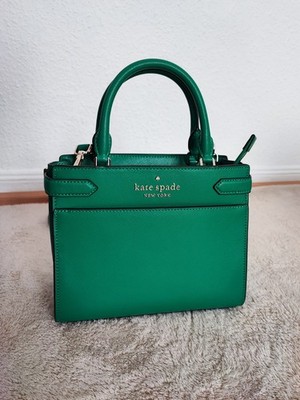 Damen Tasche Handtasche Crossbody Kate Spade Staci Small Satchel Grün Green Bean