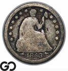 1853 Seated Liberty Half Dime, Arrows