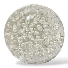 Large Clear Bullicante Controlled Bubble Paperweight 4 Orb Sphere 3.1 lbs