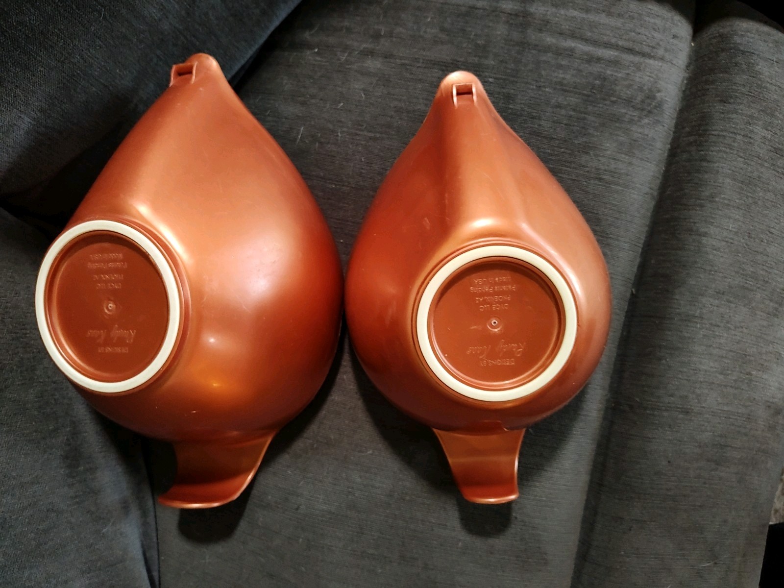 Set of 2 Pourfect Stacking Mixing Bowls 8 cup 6 cup Randy Kaas Gold