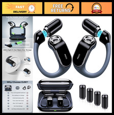Open-Ear Bluetooth Headphones, IPX7 Waterproof, Touch Control, Sports Earhooks,